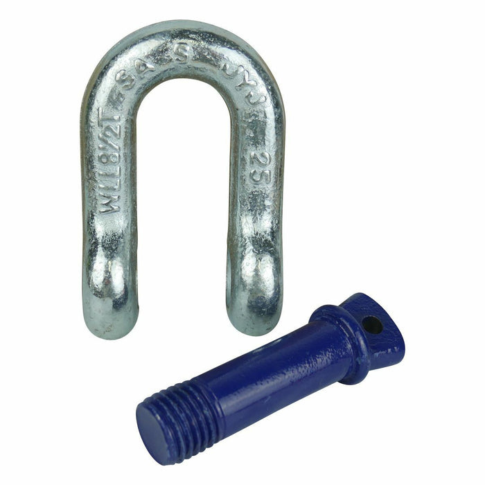 25mm D Shackle Zenith GALVANISED D-SHACKLE Steel Screw Pin Boat Trailer Caravan