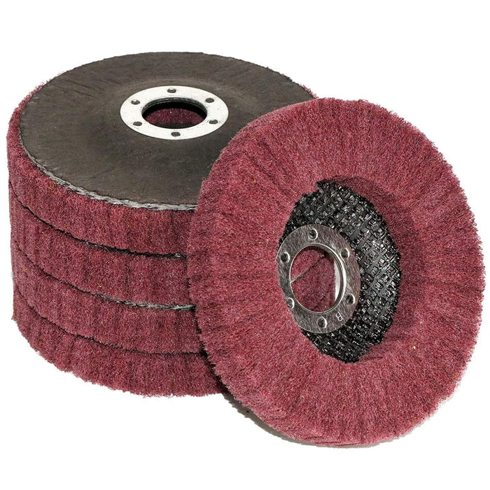 1PC115mm Nylon Fiber Flap Wheel Scouring Pad Abrasive Buffing Disc Angle Grinder