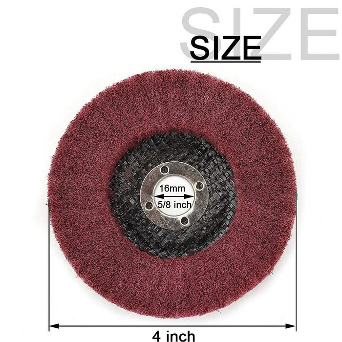 1PC115mm Nylon Fiber Flap Wheel Scouring Pad Abrasive Buffing Disc Angle Grinder