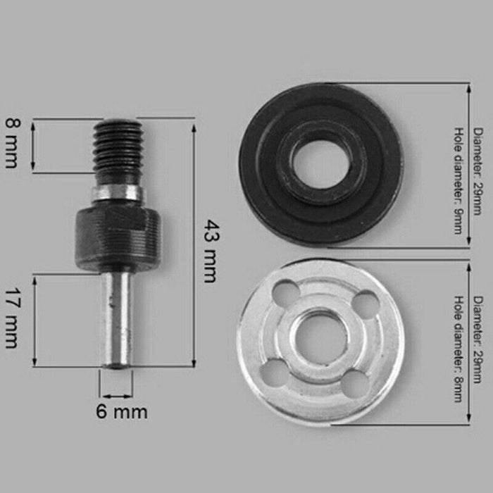 6mm Drill Angle Grinder Mandrel Adapter Disc Holder Wrench Spanner Cutter Tools