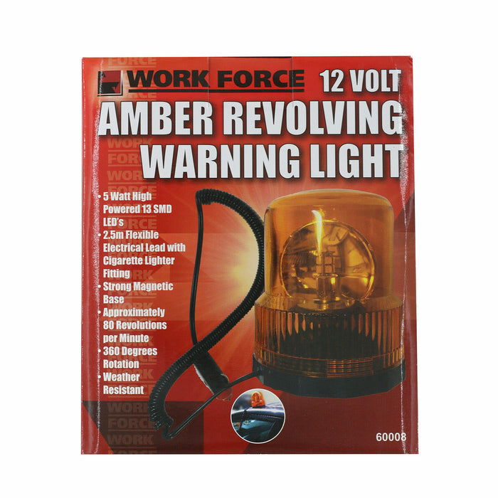 13 LED 12V Revolving Beacon Light Emergency Quality Warning Flashing Amber Lamp