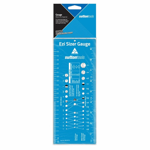 Sutton Ezi Sizer gauge ruler for bolts screw drills etc - FISHER DISCOUNT