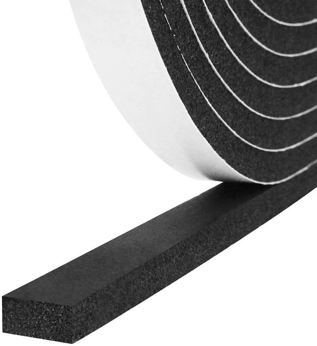 3PC Sponge Foam Weatherstrip Tape ROLL Black Seal Strip Tape Door Seal AU