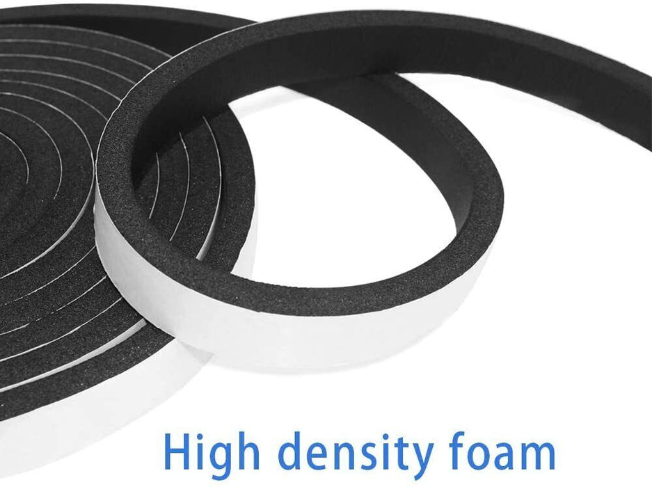 3PC Sponge Foam Weatherstrip Tape ROLL Black Seal Strip Tape Door Seal AU