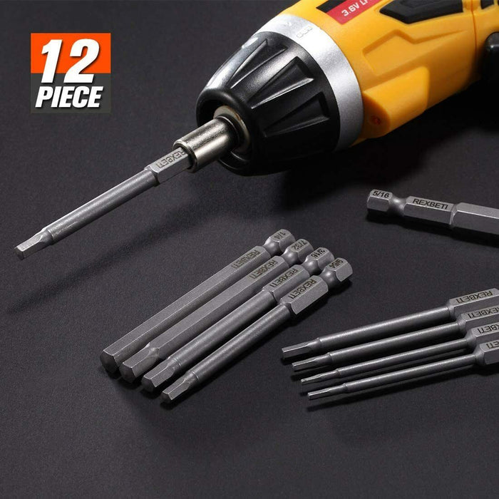 10PC HEX Head Magnetic Screw Driver Bit Set Hex Shank Impact Power Tamper Proof