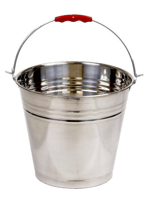 12Ltr Stainless Steel Bucket with Handle  Heavy Duty Quality 15L Marine Pail