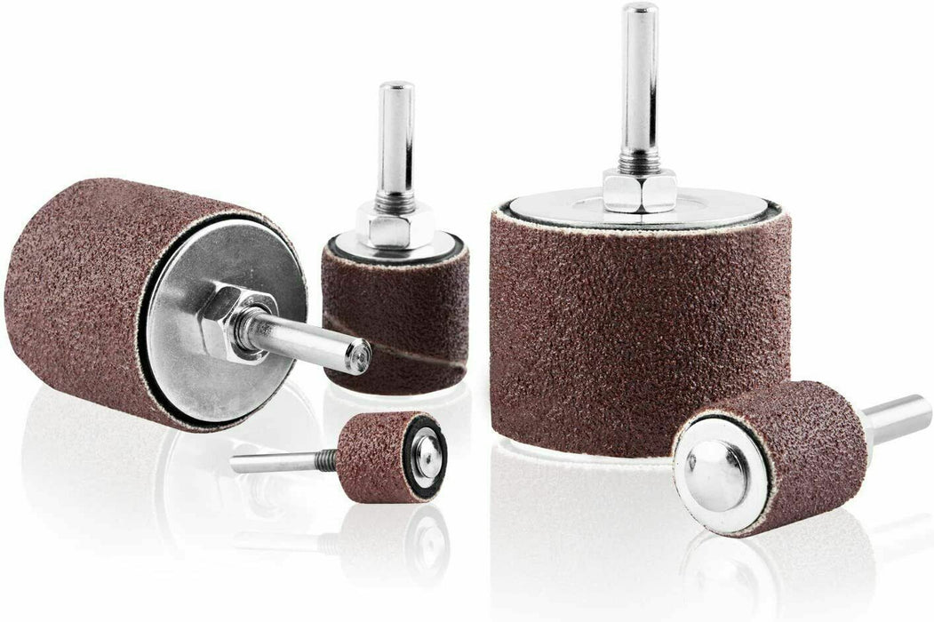25set Rubber Spindle Sanding Drum Sander Sleeves Rotary Tool Kit for Drill Press