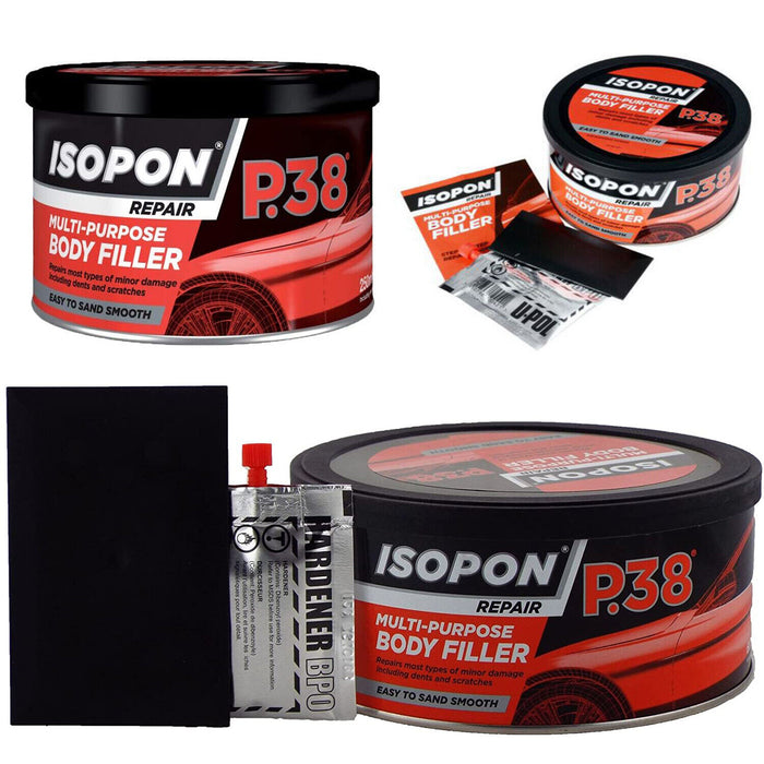 ISOPON P38 MULTI PURPOSE BODY FILLER 600ml EASY AUTO REPAIR DENTS CAR BOG PANEL
