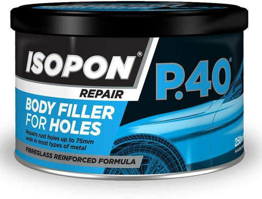 Isopon Body Filler P.40 Glass Fibre Compound for Holes and Rust 350g - FISHER DISCOUNT