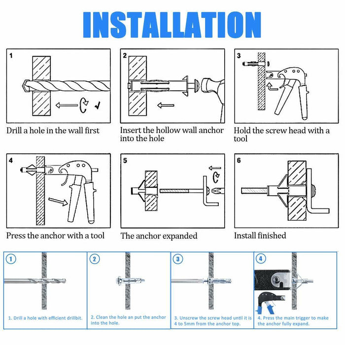 Hollow wall anchor. Pistol Anchor Gun Heay Duty - FISHER DISCOUNT