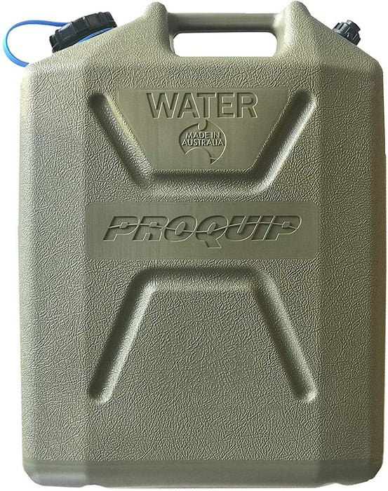 Proquip Heavy Duty Water Jerry Can 22L With Tap Wide Mouth Olive Army Green