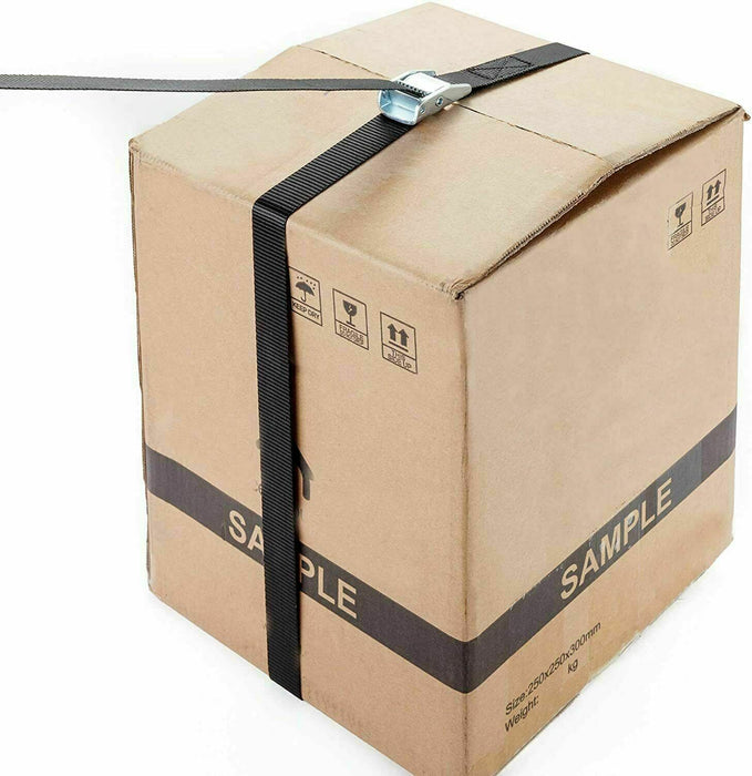 4PC Cargo Ratchet Strap Rope Cam Buckle Truck 25mmx2.5m Cambuckle Tie Down Strap