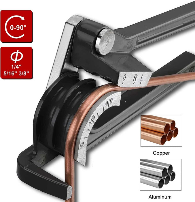 T&E Tool 1/8 3/16 1/4 Mini Tube Bender Plier Bundy Copper Brake Line Made Taiwan - FISHER DISCOUNT