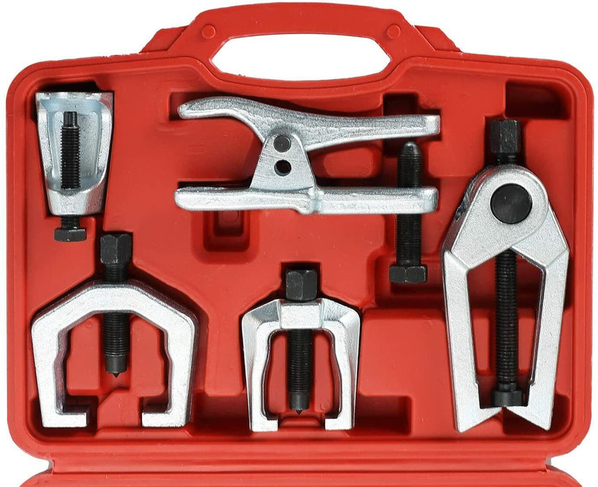 5pcs Front End Service Tool Kit Ball Joint Tie Rod Set Pitman Arm Puller Remover