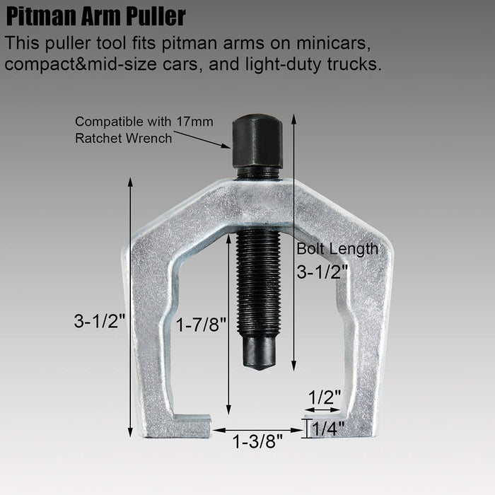 5pcs Front End Service Tool Kit Ball Joint Tie Rod Set Pitman Arm Puller Remover