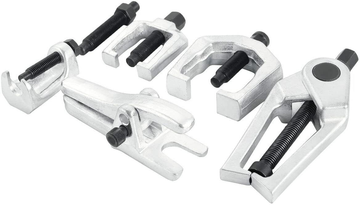 5pcs Front End Service Tool Kit Ball Joint Tie Rod Set Pitman Arm Puller Remover