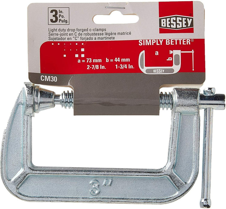 BESSEY 3" Heavy Duty G Clamp Drop Forged Workbench Carpenters Metalwork CM30