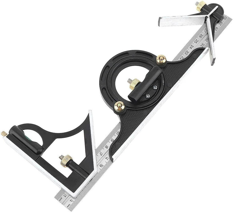 300mm Combination Measuring Angle Tool Rule Tri- Square Ruler Steel Machinist