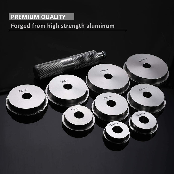 10Pcs Aluminium Wheel Bearing Race Seal Bush Driver Removal Tool Set Kit New