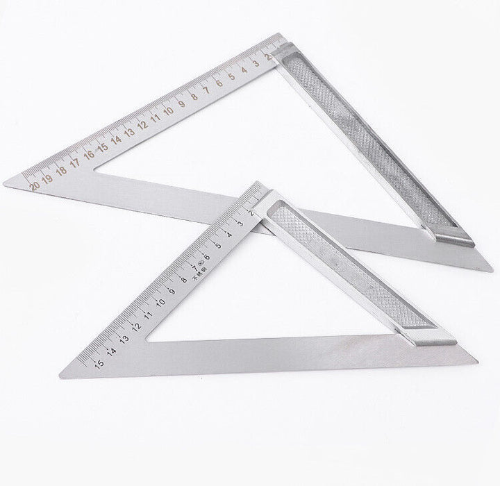 Stainless Steel Triangle Square Carpenter Protractor Miter Measuring Tool Ruler