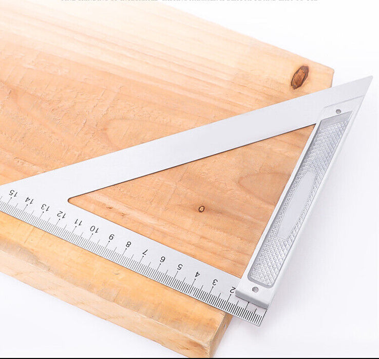 Stainless Steel Triangle Square Carpenter Protractor Miter Measuring Tool Ruler