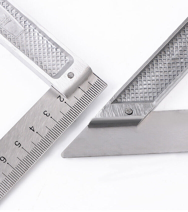 Stainless Steel Triangle Square Carpenter Protractor Miter Measuring Tool Ruler