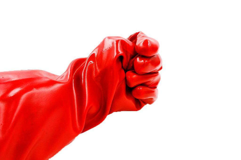 Force pro Double Dipped PVC Chemical gloves 45cmL Rubber Glove