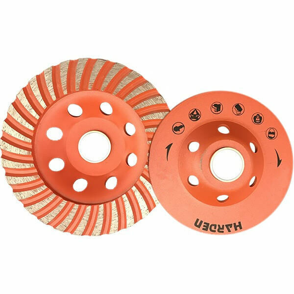 HARDEN 5"/ 125Mm Concrete Turbo Diamond Grinding Cup Wheel Cup Disc Grinder
