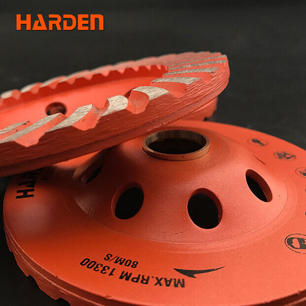 HARDEN 5"/ 125Mm Concrete Turbo Diamond Grinding Cup Wheel Cup Disc Grinder