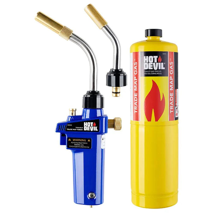 Hot Devil Trade Map Twin Torch Kit With Turbo - Pencil Flame Burnert HD032