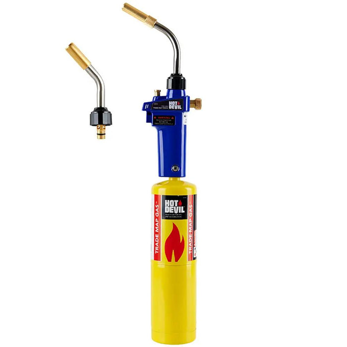 Hot Devil Trade Map Twin Torch Kit With Turbo - Pencil Flame Burnert HD032