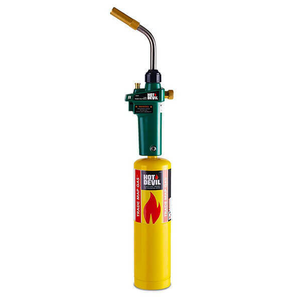 HOT DEVIL Portable Lightweight Trade Map Gas Cylinder With Turbo Torch Head New