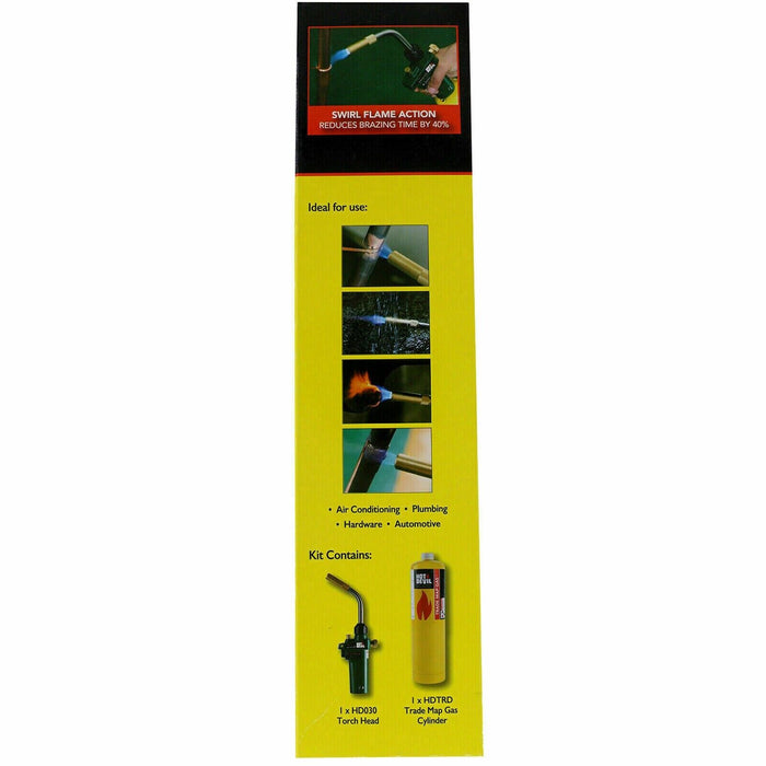 HOT DEVIL Portable Lightweight Trade Map Gas Cylinder With Turbo Torch Head New