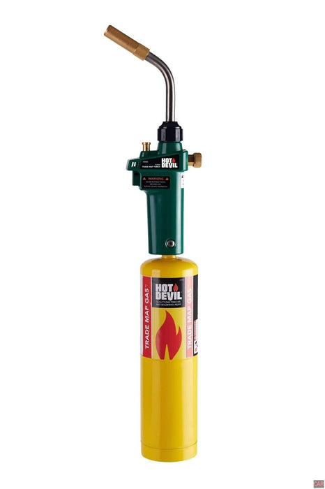 HOT DEVIL Portable Lightweight Trade Map Gas Cylinder With Turbo Torch Head New