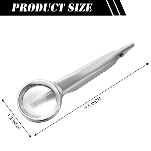 1 X TWEEZERS WITH MAGNIFYING 50mm GLASS NON-STERILE SPLINTER 10X Magnifier - FISHER DISCOUNT