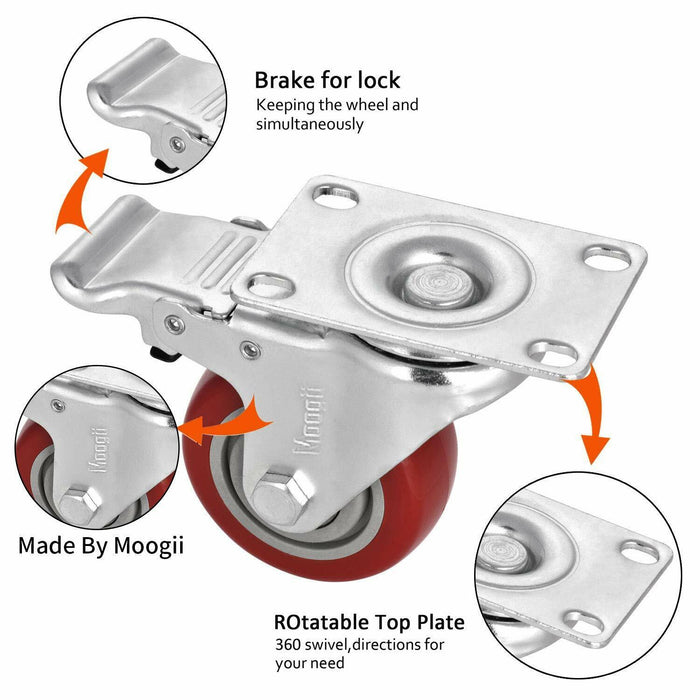 Heavy Duty Caster Wheel Castor Wheel 6" 15cm Swivel with brake 500kg Capacity