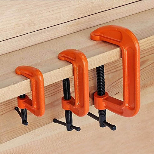 2,3,4,6,8" G Clamp Clamps Work Heavy Bench Vice Grip Tool Cast Iron Wood Metal - FISHER DISCOUNT