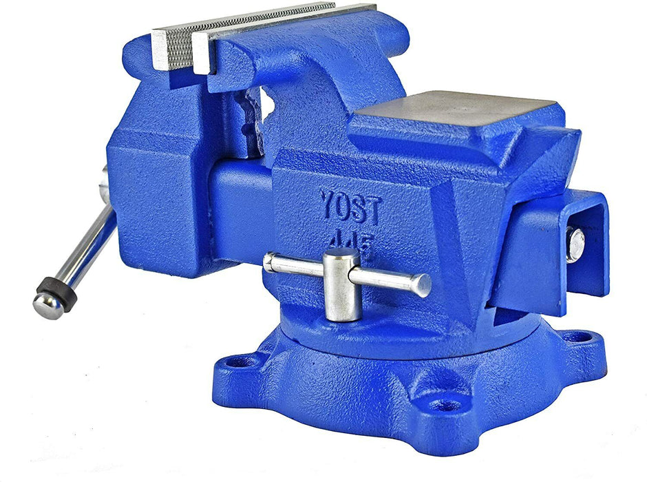 4“(100mm) Heavy Duty Bench Vices Cast Iron w Anvil Grip Clamp With Swivel Base