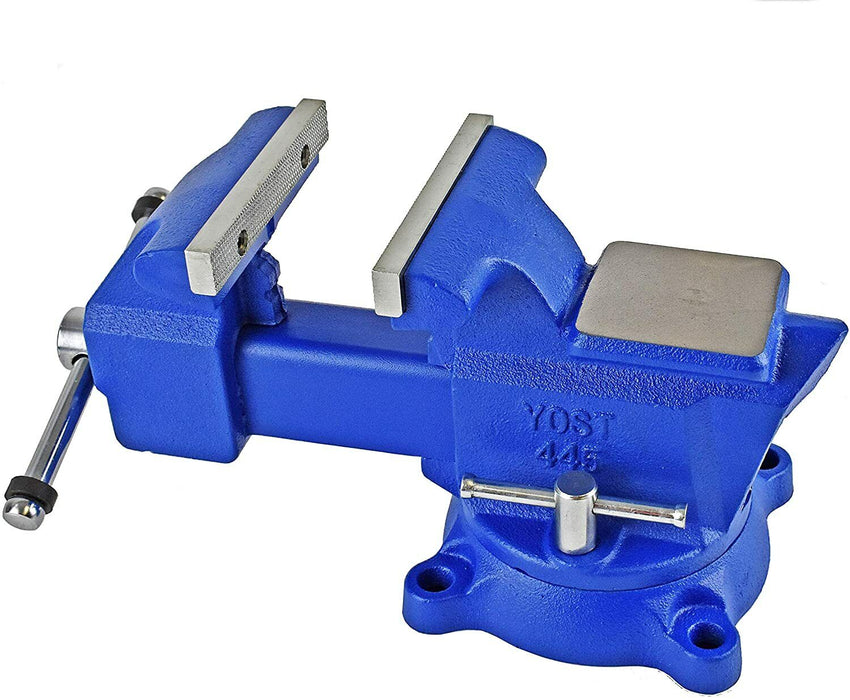 4“(100mm) Heavy Duty Bench Vices Cast Iron w Anvil Grip Clamp With Swivel Base