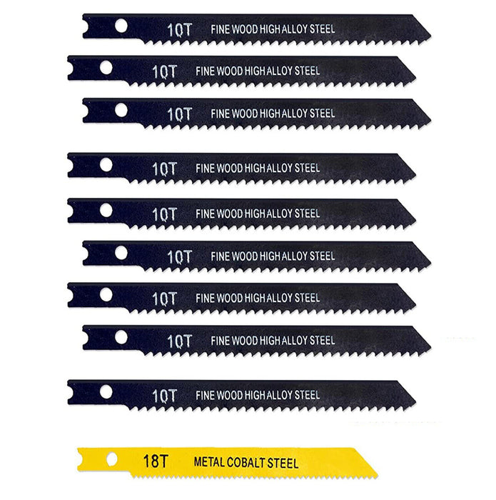 Frost 10 PC Jigsaw Blade Set Universal Shank (ref 92340)