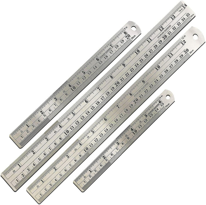 STAINLESS STEEL METAL RULER RULE PRECISION DOUBLE SIDED 60/100/150cm