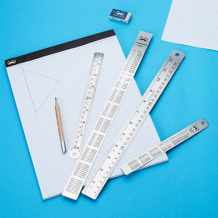 STAINLESS STEEL METAL RULER RULE PRECISION DOUBLE SIDED 60/100/150cm