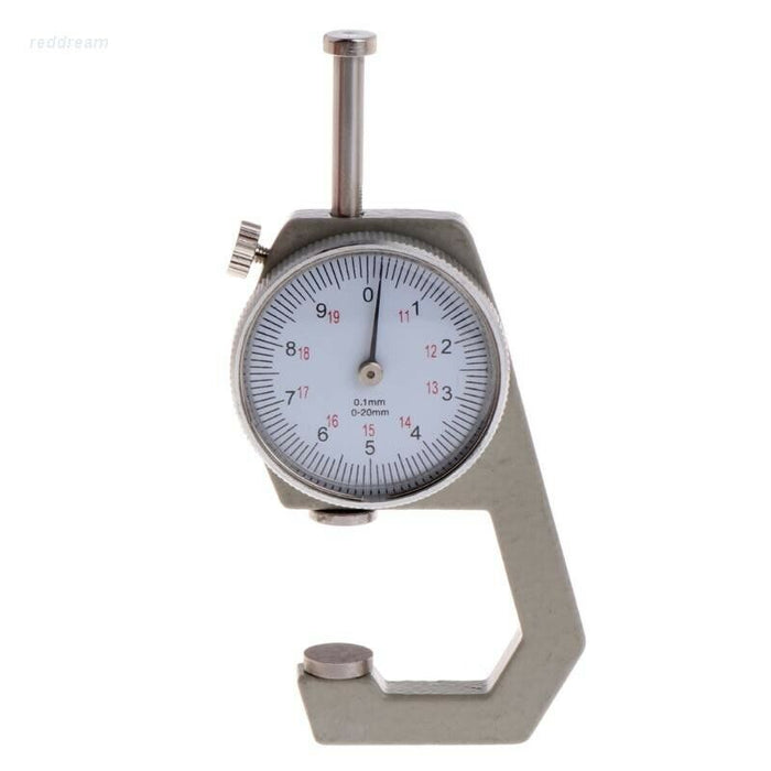 Dial Thickness Gauge Range 0-20mm Accuracy 0.1mm Metal Paper Leathercraft Tool