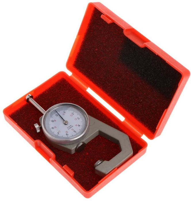 Dial Thickness Gauge Range 0-20mm Accuracy 0.1mm Metal Paper Leathercraft Tool