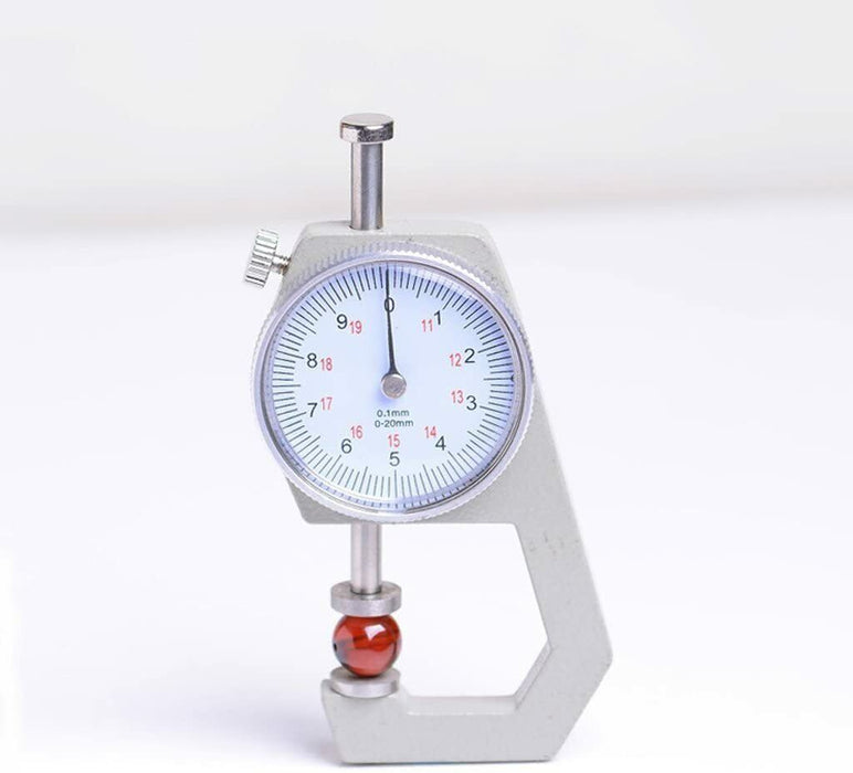 Dial Thickness Gauge Range 0-20mm Accuracy 0.1mm Metal Paper Leathercraft Tool