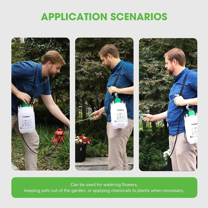 8L Pressure Sprayer Knapsack Portable Garden Yard Weed Pump Pesticide Chemical