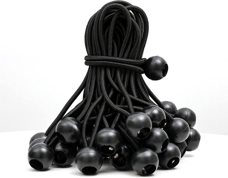 20PCS Tent Elastic Ball Bungee Bungie Cord Canopy Tarp Tie Down Belt Strap Bands