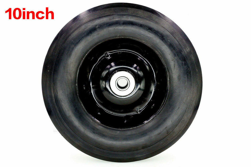 6 /8 /10" Solid Rubber Jockey Trolley Wheel 16MM METAL Bore double hub 200KG - FISHER DISCOUNT