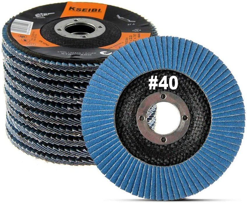 4Pcs Abrasive 5''125MM Metal Sanding Flap Disc Angle Grinder40/80/100 Mixed Grit