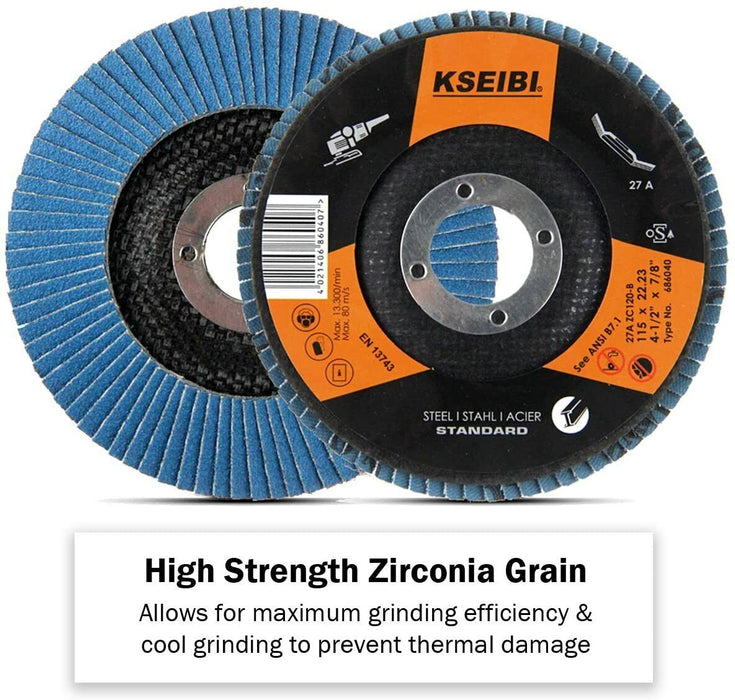 4Pcs Abrasive 5''125MM Metal Sanding Flap Disc Angle Grinder40/80/100 Mixed Grit